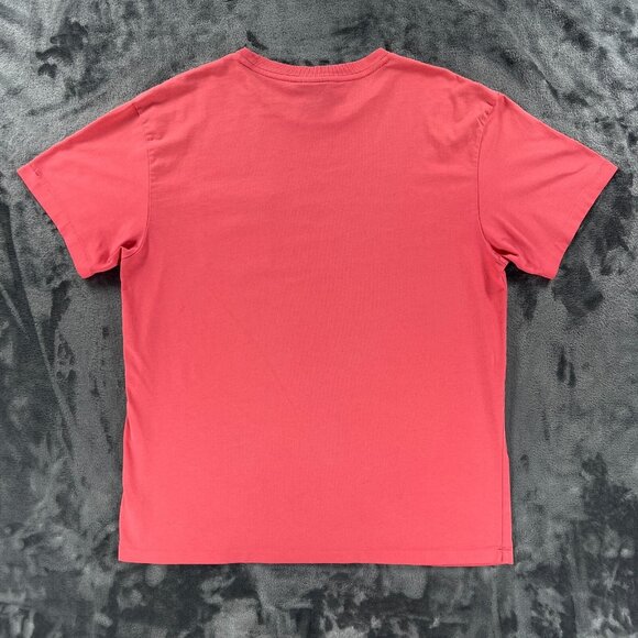 Polo Ralph Lauren T Shirt Men M Pink Salmon Single Stitch Pocket Vintage 90s Y2K - Picture 2 of 8